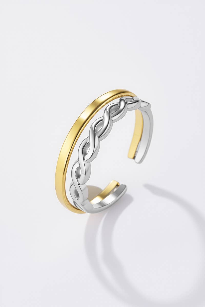 Edelstahlring 424RX255: Gold / 100% Edelstahl