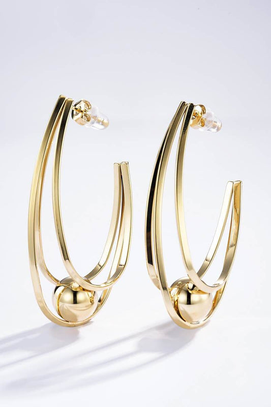 Edelstahlohrringe 124AQ300: Gold