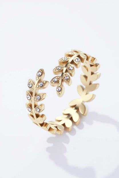 Edelstahlring 424RX135: Gold / Rostfreier Stahl