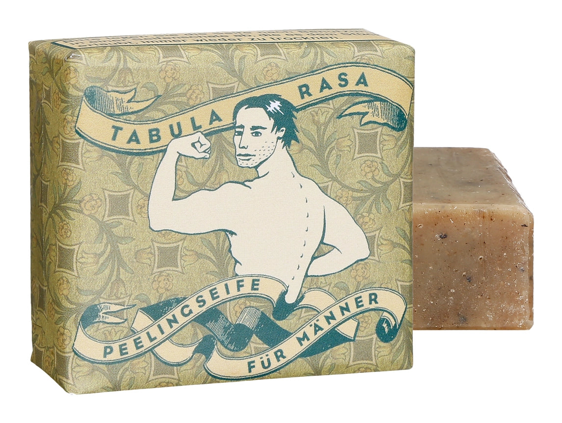 Tabula Rasa handgemachte Peelingseife für Männer Sandelholz